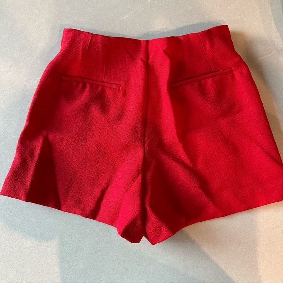 *NWT* High Waisted Tweed Shorts | Red | Size Small - Picture 5 of 5